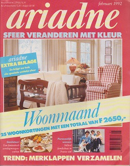 Ariadne Maandblad 1992 Nr. 2 Februari + 2x Merklap